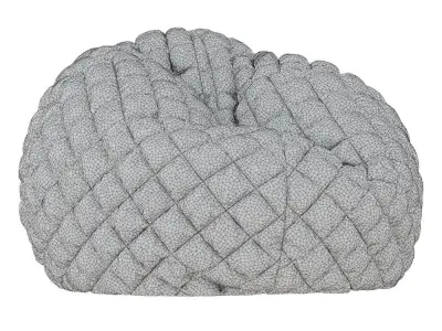 Quilted beanbag chair 3D model
