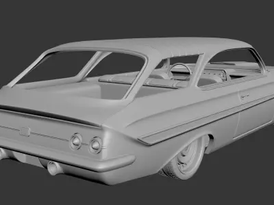 Chevrolet Impala 1961 Wagon 2Door 3D print model