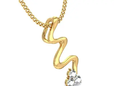 Solitaire Women Pendant 3dm STL OBJ FBX Renders Details 3D print model 78