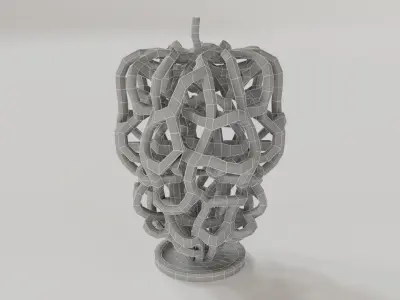 Interior decoration grapes art sculpture Low-poly 3D model