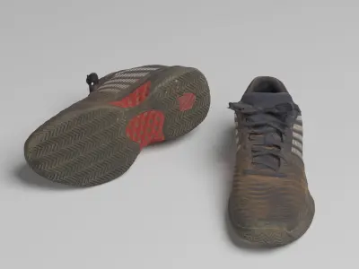 Dirty tennis shoes 3D model