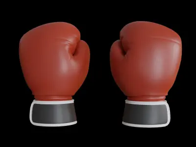 Boxing Gloves Low-poly 3D model