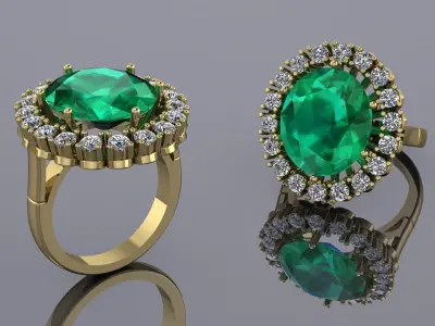 Jewelry Ring Gold 3D print model 43