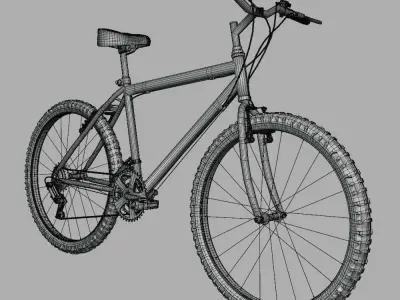 Mountain Bike Bicycle 3D model Low-poly 3D model