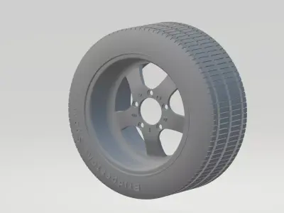 Car disc and tire 3D print model