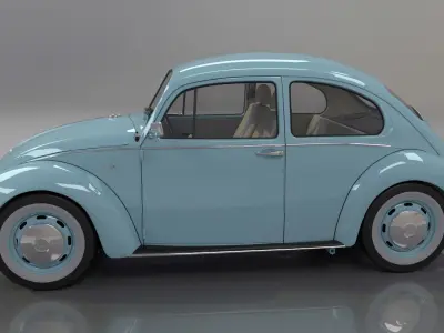 Volkswagen Last Edittion Ult Edicion 2003 High Poly and Low Poly 3D model
