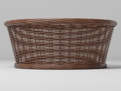Wicker Basket Free 3D model purchase