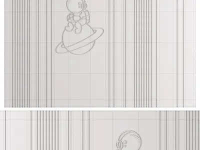 wall panel 3D model 7