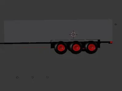 Custom 24 foot box trailer Free 3D model