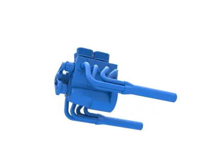 Engine V8 for Vintage Sprint car Scale 1 to 25 3D print model