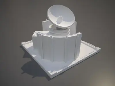 Futuristic Satellite Control Center 3D print model