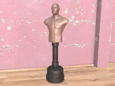 Punching bag man 3D model