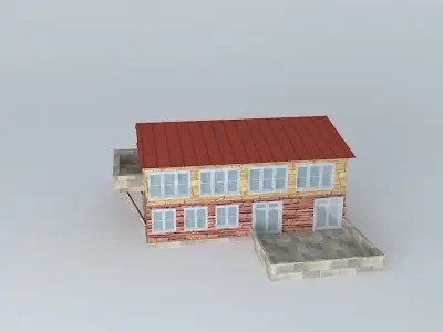 Low Poly Typical Family House/Condominium Free 3D model