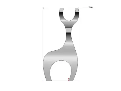 Simple bandsaw reindeer sculpture deco art toy figurine 3D print model