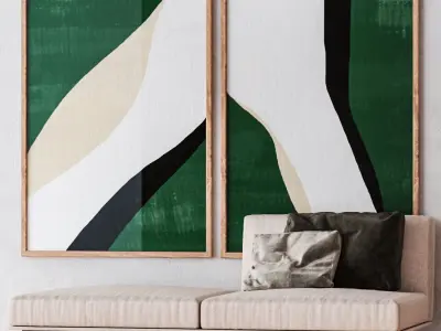 Set of large wall paintings  509 3D model