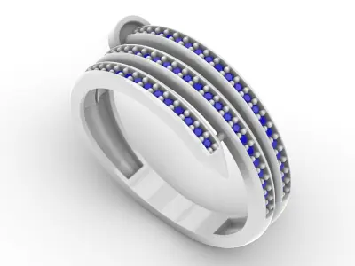 Jewelry Diamond Ring Model RG102 Free 3D print model