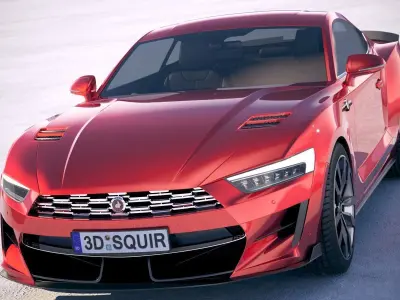 Generic Muscle Car v2 2018 3D model