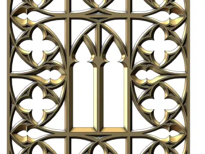 Gothic Ornament for plaster and wood working 3D print model