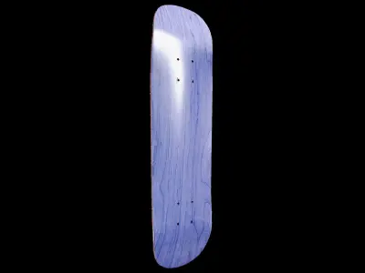 Realistic blank skateboard 3D model