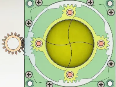 D20T3B4 TY2-Motorized or Manually mechanical shutter design CNC 3D print model
