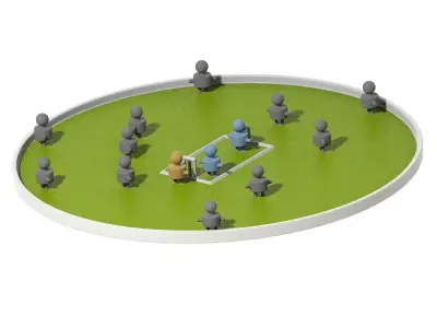 Exquisite Cricket Ground 3D print model