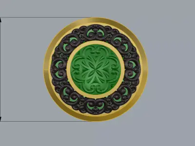 Elegant Mens Cuffinks Gold Brand Jewelry 3D print model