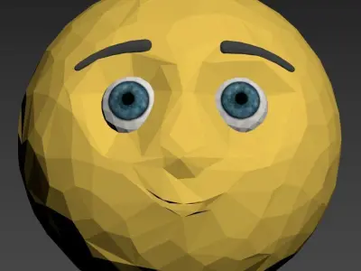 bun cartoon Low-poly 3D model