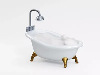 Bathtub Low-poly 3D model