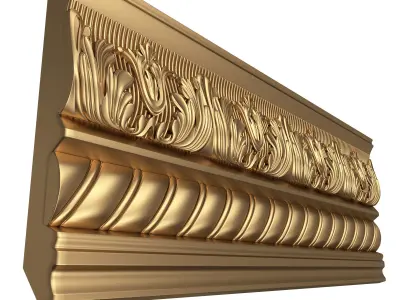 Cornice Decoration Molding 02 Low-poly 3D model
