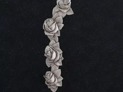 Rose flower pendant 3D print model