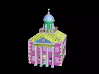 Medieval House 34 3D print model 3D model