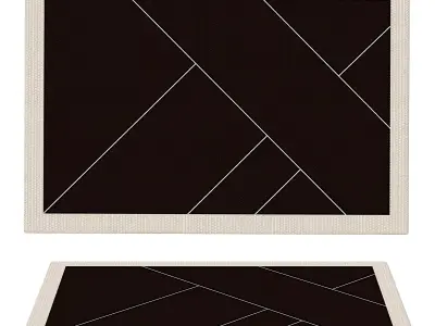 art deco rug 02 3D model