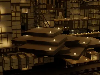 Infinity Castle Concept from Demon Slayer 3D model