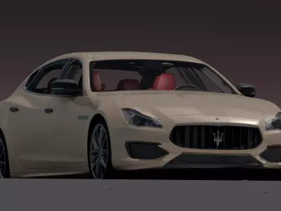 Maserati quatro gts -Photorealistic Low-poly 3D model