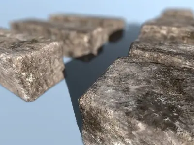 Stone Asset  Low-poly 3D model