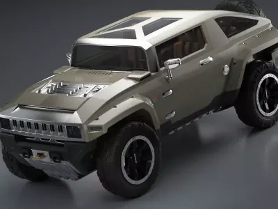 Car 4x4 Vehicle with openable Doors and detachable Roof 3D model