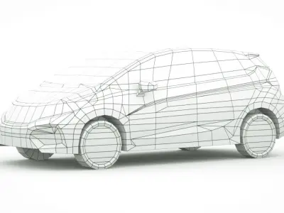 Honda Jazz 2018 Low-poly 3D model