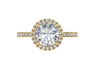 Solitair Ring Bridal Ring 3D print model