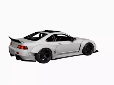 Widebody Performance Sports Car Aggressive Urban Design 3D model
