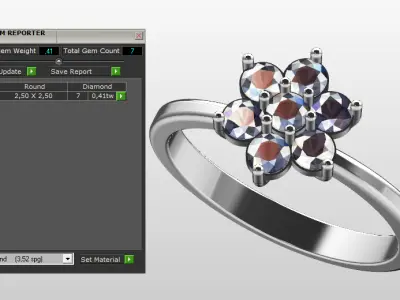 Ladies RIng Elegant 3D print model