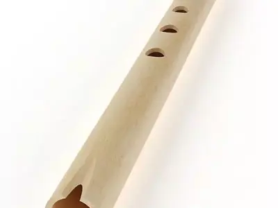 Wooden Musical Flute 3D model