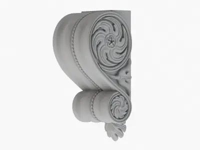 Scroll Corbel 21 3D model
