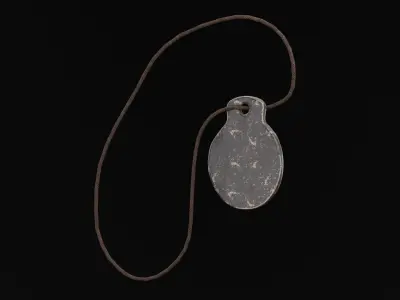 Green Amulet Low-poly 3D model