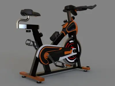 Spinning Bike Gym Low-poly 3D model