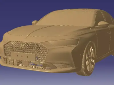 DS 9 E-TENSE 4x4 360 RIVOLI-Exterior-3d scan model 3D model