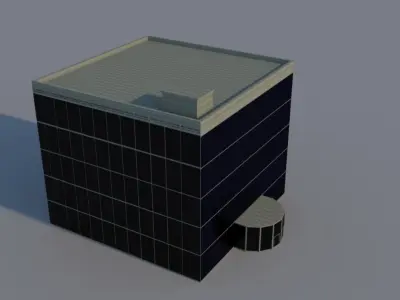 5 storey Glass Building 3D model