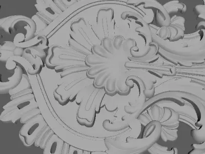 Central decor ornament for furniture 3D model 961