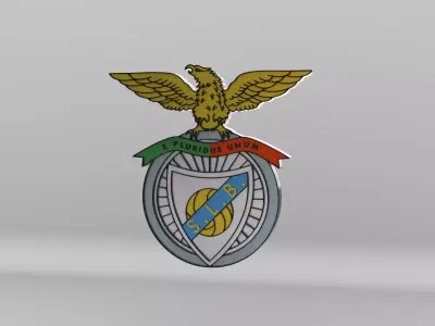 S L Benfica Football Team Logo 3D model