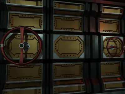 SMALL STEAMPUNK TURN-WHEEL - RogueFilmProductions Low-poly 3D model