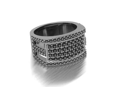 Men Diamond Jewelry Ring 3D print model